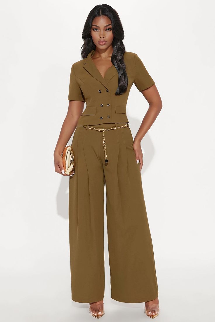 Beige Formal Pants
